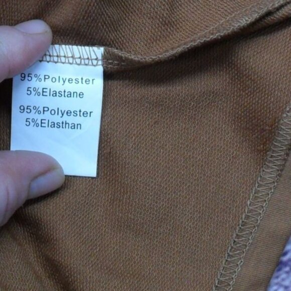 PJ Paul Jones Men's Brown Polo Shirt W/ Light Blue & Dark Brown Stripes Size M - Picture 4 of 7